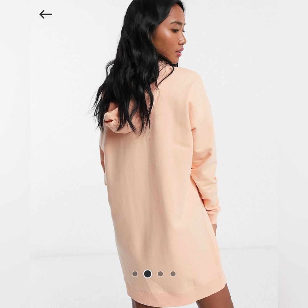 Women’s washed orange, long sleeve sweatshirt dress size large